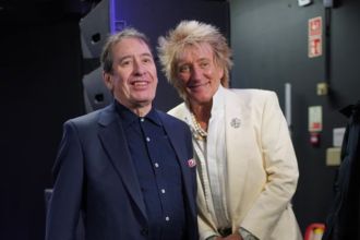 Rod Stewart and Jools Holland's cover collection is poised to take the top spot on the UK charts.